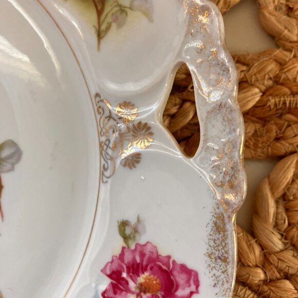 Vintage 1930's Give Us This Day Our Daily Bread Cake/Wall Plate - Pink Roses - Picture 5 of 10